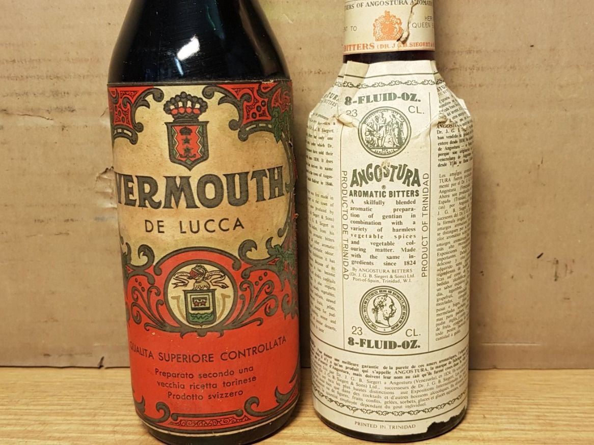 Spirituosen: 2 uralte seltene Fl. Apéro / Liqueur, ca. 50/60's. – Neu (gemäss Beschreibung) aus Schöftland von Topdeal4 1