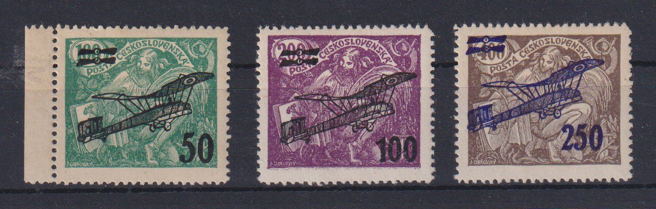 Alle Briefmarken: Tschechoslowakei 1922: Flugpost gezähnt ** – Gebraucht aus Eschlikon TG von PhilCon