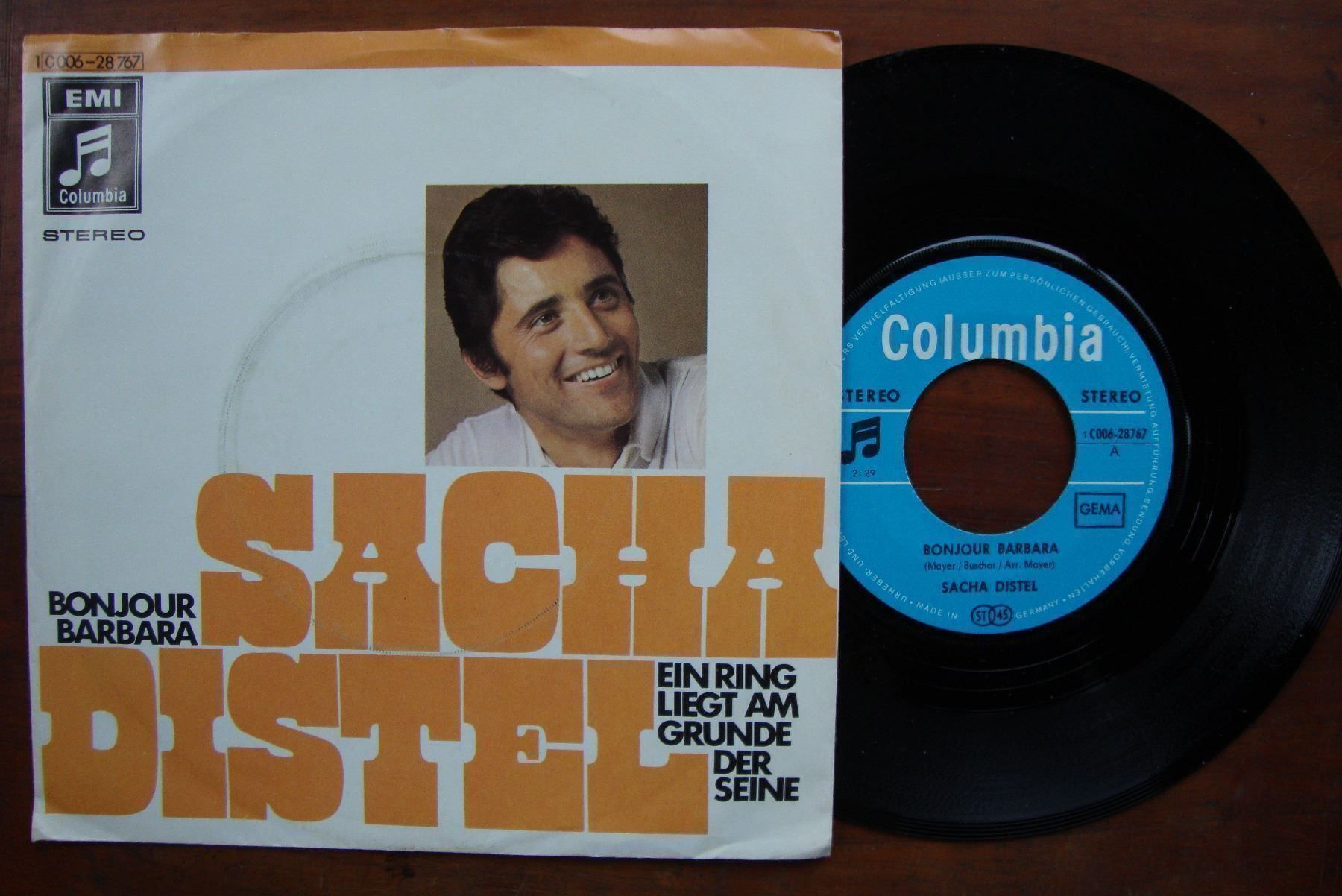 Schallplatten: SACHA DISTEL - BONJOUR BARBARA – Gebraucht aus Bern von Uli_10_11