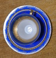 Tirschenreuth Bavaria Kaffeeservice, Blau/Gold, Top Zustand!
