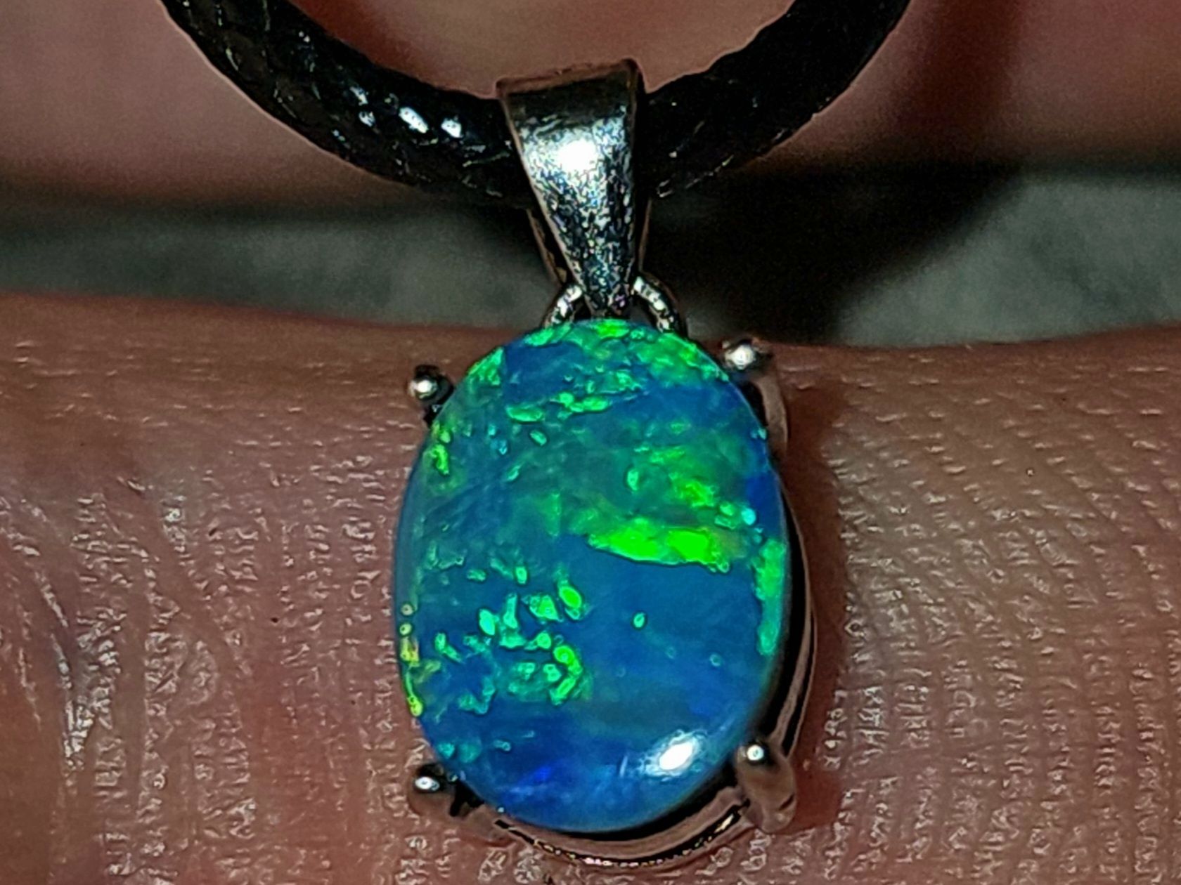 Pietre preziose: Australischer Opal Silber Anhänger – Nuovo e nell'imballaggio originale da Uerkheim venduto da Winwinner 1
