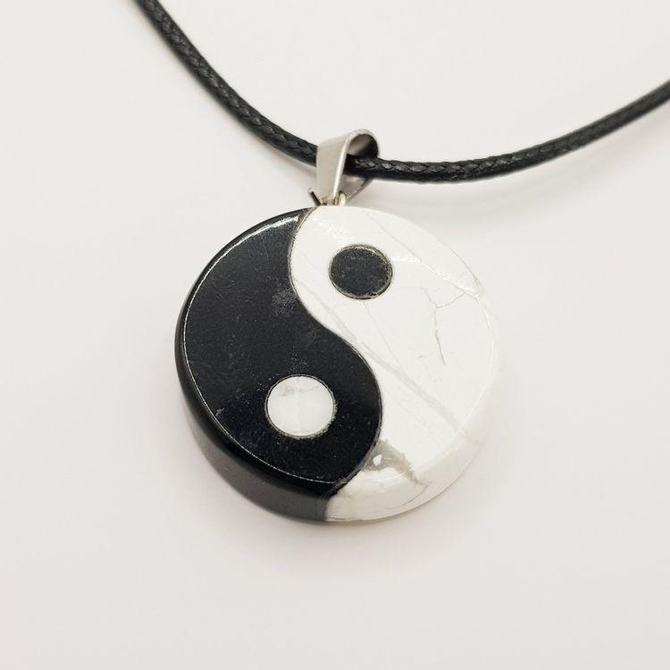 Lederkette Surferkette Yin Yang Halskette Damenkette Herrenhalskette Surfschmuck