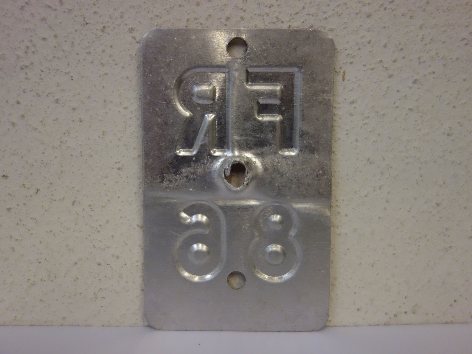 Schilder: FR 86 VELONUMMER - FAHRRADSCHILD – Gebraucht aus Kerzers von zimmergruen 1