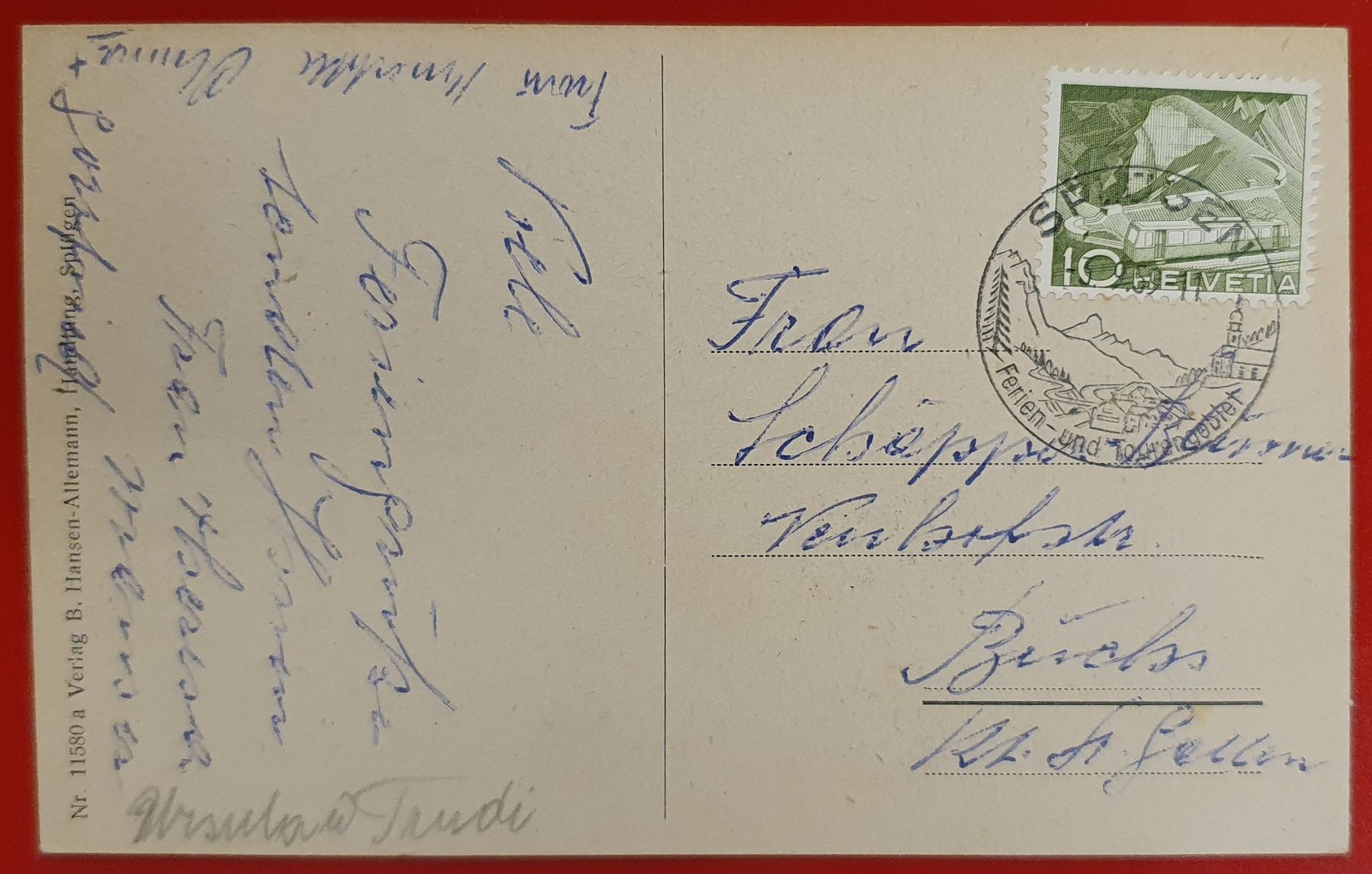 Cartoline postali: Splügen 1959 – Usato da Kreuzlingen venduto da Rschweiz1 1