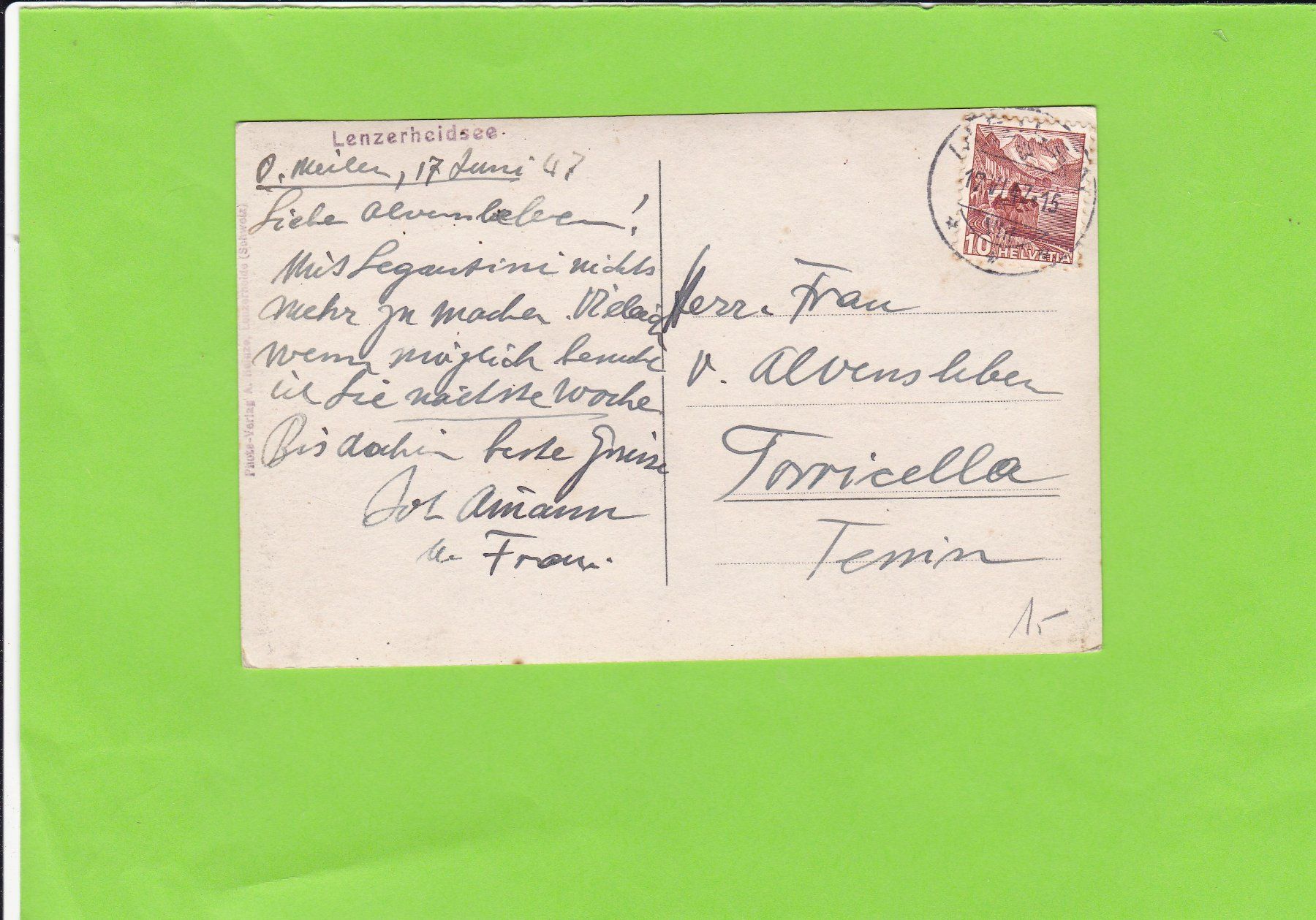 Cartes postales: Lenzerheidsee – D'occasion à St. Peterzell par neckertal 1
