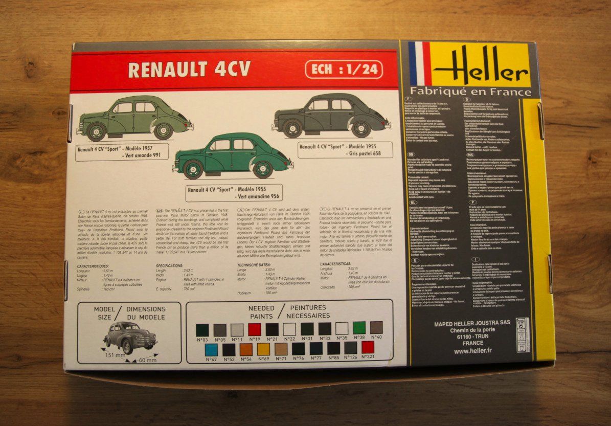 Heller Kit di modellismo & Modellini statici: Heller Renault 4CV Bausatz 1:24 – Nuovo (secondo la descrizione) da Riehen venduto da Revodidi 1