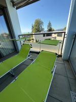2x Sonnenliege klappbar mit Sonnendach | Grün / Aluminium