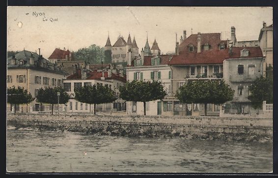 Cartoline postali: AK Nyon, Le Quai, 1913 – Usato da Berlin venduto da bartko-reher