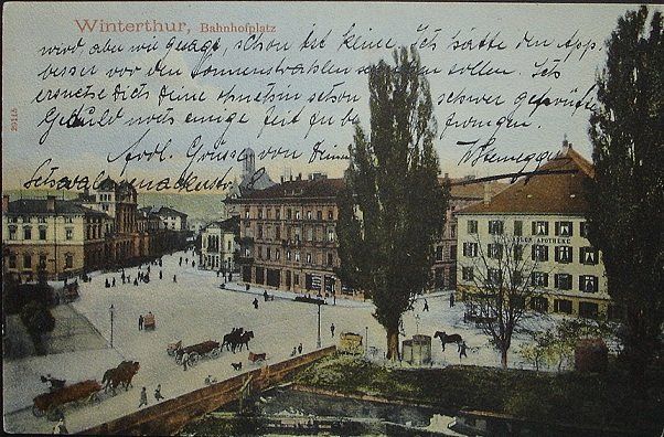 Cartoline postali: WINTERTHUR Bahnhofplatz – Usato da Jona venduto da philajona