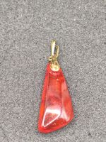 Vintage Gold Duble Unisex Anhänger mit Natur Bernstein Top