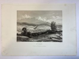 Original Aquatinta St. Gallen, aus Krüsi von C.Huber ca 1856