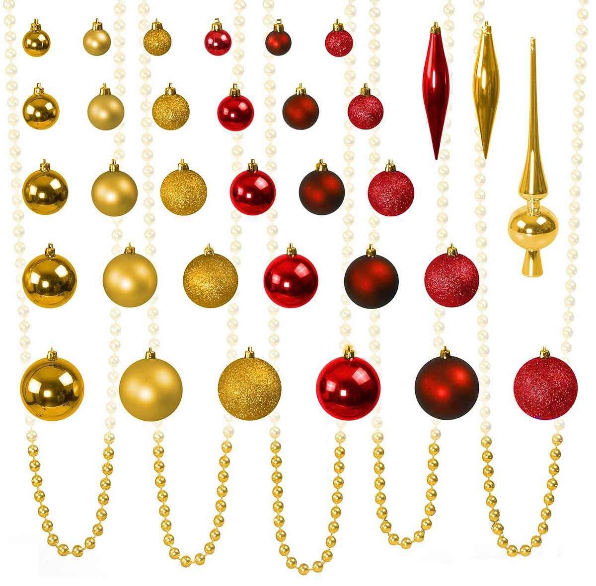 Tutte le decorazioni: Riesen Weihnachtskugelset 130 tlg Gold/Bordeaux – Nuovo e nell'imballaggio originale da Basel venduto da Seifehuesli 3