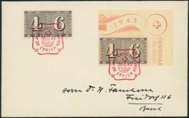 1943 - Briefmarke - Blockausschnitt - Combo FDC - Faucherre