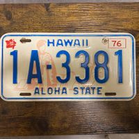 🇺🇸 1976 Vintage U.S. Autoschild - Hawaii 1A-3381