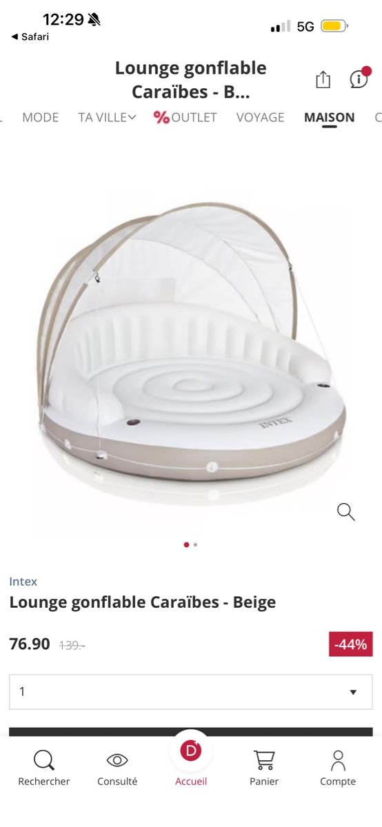 Matelas: Matelas gonflable flottant  – D'occasion à Isérables par cre_s9v7