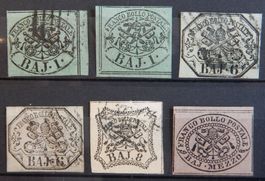 Kirchenstaat Altitalien ex. Kat. 1-9 (*)/gest. 1852 Kat. 145