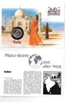 Indien_1988_Münzbrief mit Beschreibung