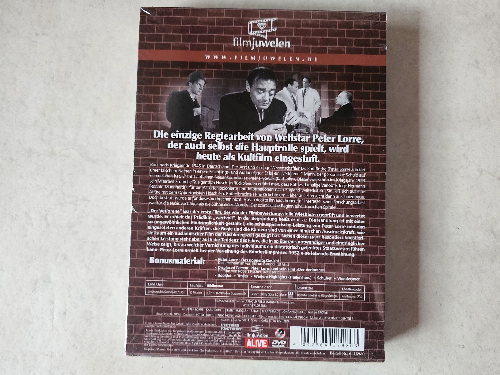 Tutti i DVDs: Der Verlorene  -  2 Disc Edition / Fabrikneu (Peter Lorre) – Nuovo e nell'imballaggio originale da Schneisingen venduto da backstore24 1