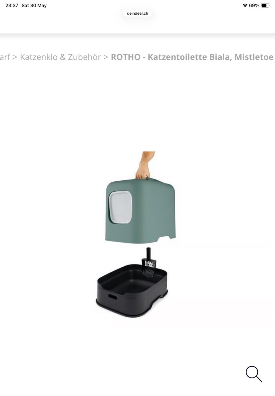Cucce & Letti: ROTHO Cat Litter Box - Mint Green, Modern Design – Nuovo (secondo la descrizione) da Füllinsdorf venduto da MaiiaM 8