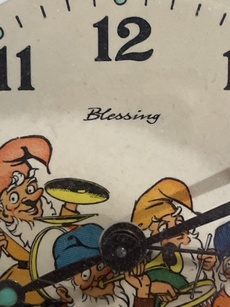 Sveglie: Réveil mécanique, Blessing, West-Germany, décor nains – Usato da Prangins venduto da Rodard8 8