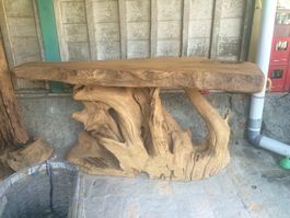 Bartisch Theke Bar Tisch Gartentisch Holztisch Teakholz