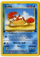 Krabby Fossil Set 1.Edition 51/62 Deutsch Mint