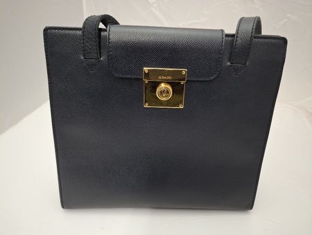 Jil Sander Handtasche dunkelblau Leder
