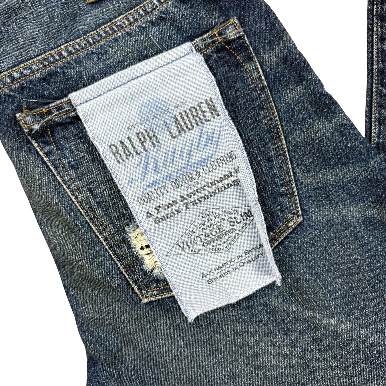 Ralph Lauren Jeans: Vintage Ralph Lauren Rugby Patchwork Jeans  - M – Gebraucht aus Herisau von 1asupply 4
