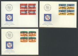 1976 FDC, UIT (D XI) Ergänzungswerte, Viererblöcke