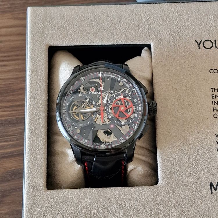 Maurice Lacroix Orologi: Maurice Lacroix Masterpiece Le Chronographe Squelette – Nuovo (secondo la descrizione) da Langendorf venduto da Zeroblack