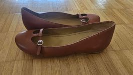 See By Chloé Ballerinas / T-Strap Flats Braun Leder Gr. 38