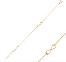 Armband Infinity schlicht 925 Silber gold filigran unendlich