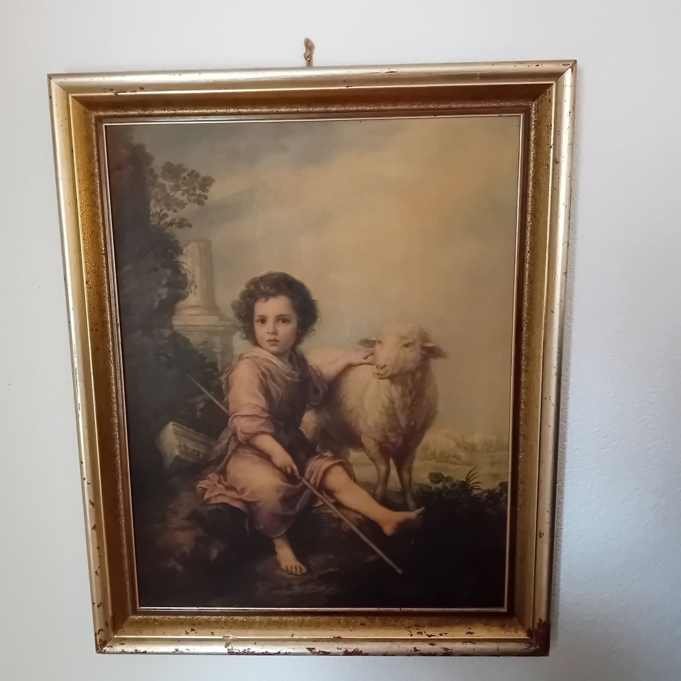 Foto & Immagini: Altes Bild: Göttl. Hirte mit Schaf – Usato da Witterswil venduto da hele04 1
