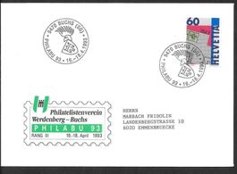 Sonderbrief S. 1468 Philabu Buchs (SG) 16.-18.4.1993