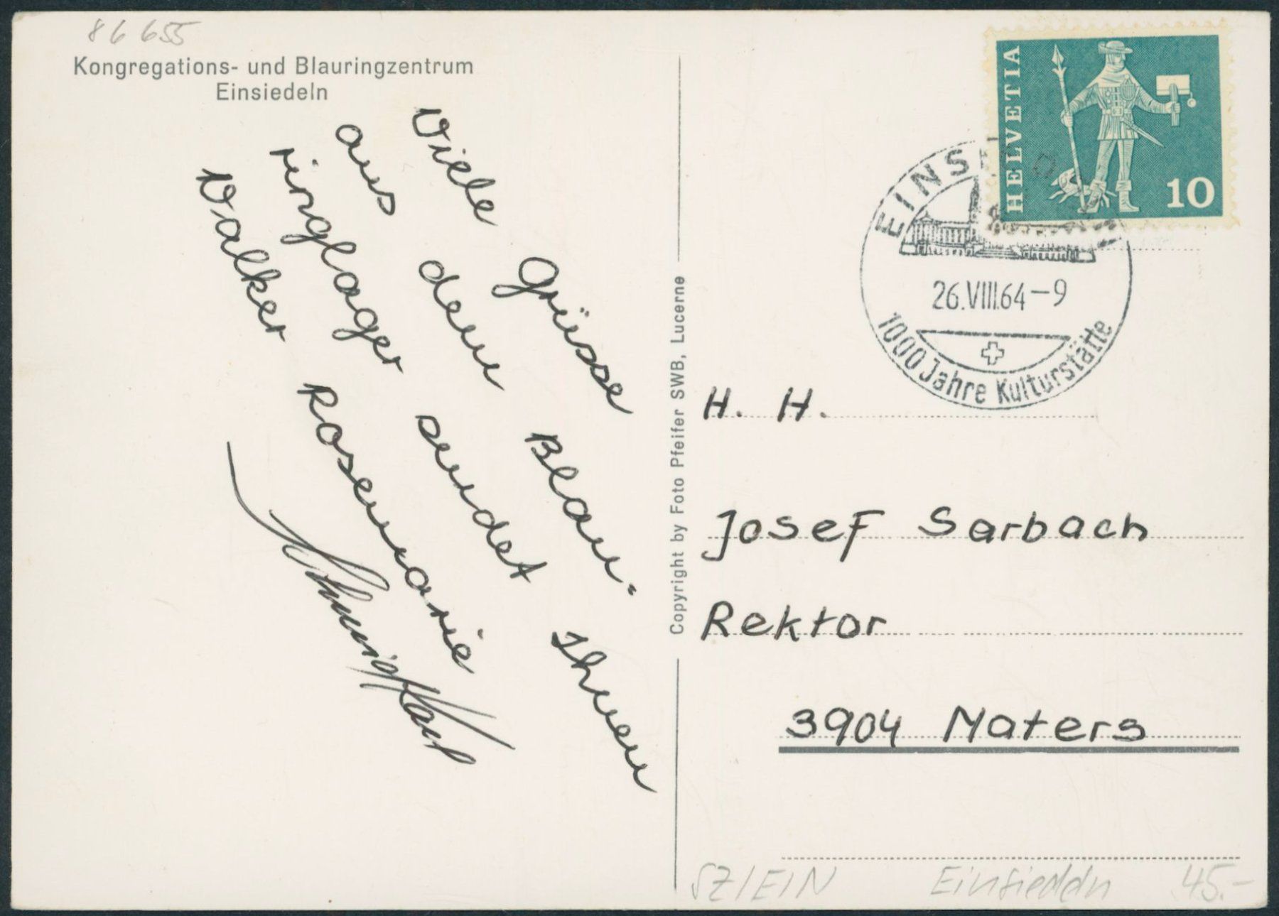 Cartoline postali: SZ Einsiedeln – Usato da Schindellegi venduto da masutka7 1