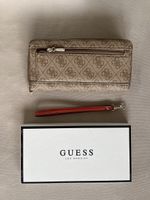 Guess Portemonnaie mit Logo beige/rot