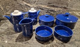 Kahla Keramik Service blau Ozean, 70er Jahre, vintage, Top!