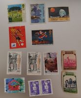 Lot de timbres-poste variés, collection football et personna