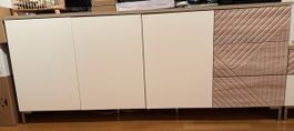 Sideboard mit 3 Schubladen und 3Türen weiss/Holzoptik