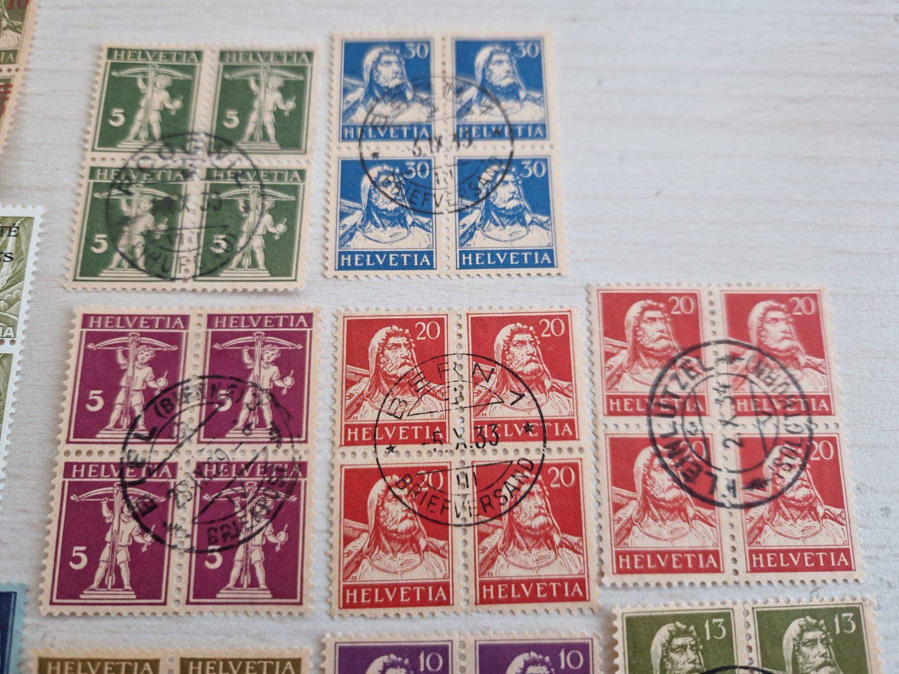 Tutti i francobolli: Ansammlung CH 4er Blöcke, ab 1.- – Usato da Burgdorf venduto da Glossy01 6
