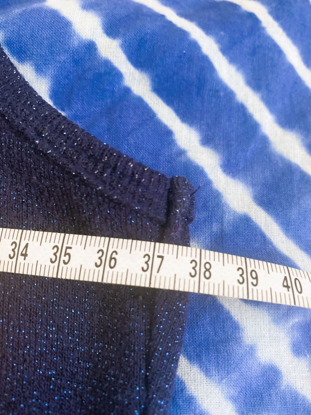 Morgan Top: MORGAN Glitzer Shirt navy 34 36 – Usato da Allschwil venduto da Rosenfee 4