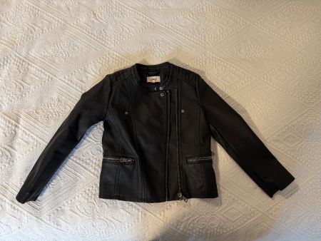 Veste simili cuir ONLY noire, taille 122 / 7y