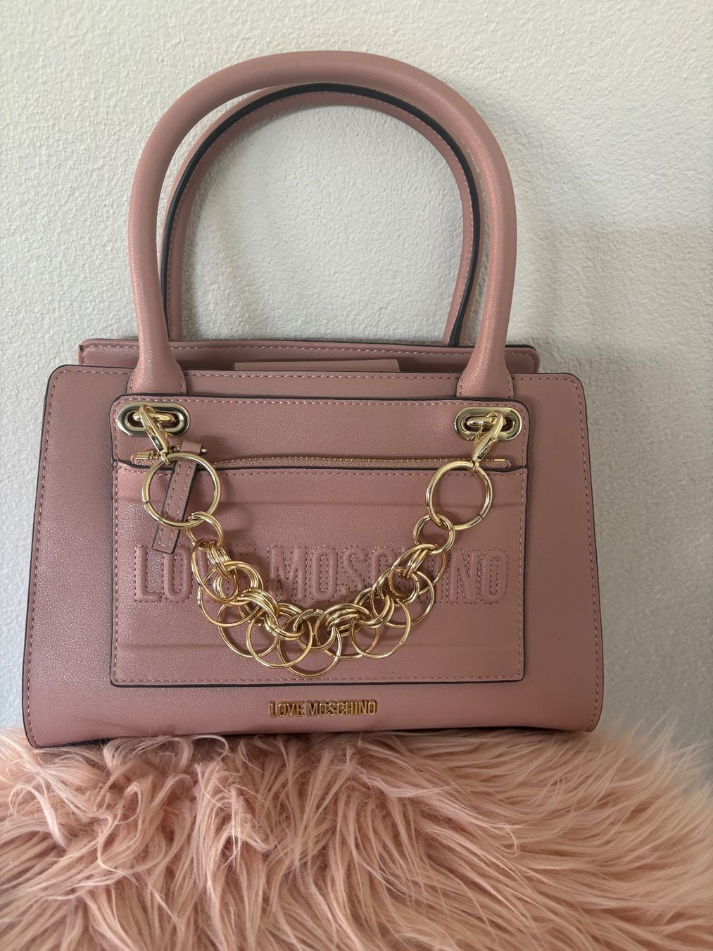 Moschino Taschen für Damen: Sac à main Love Moschino rose poudré - Élégant & Chic! – Neu (gemäss Beschreibung) aus Grône von bie_9pgt