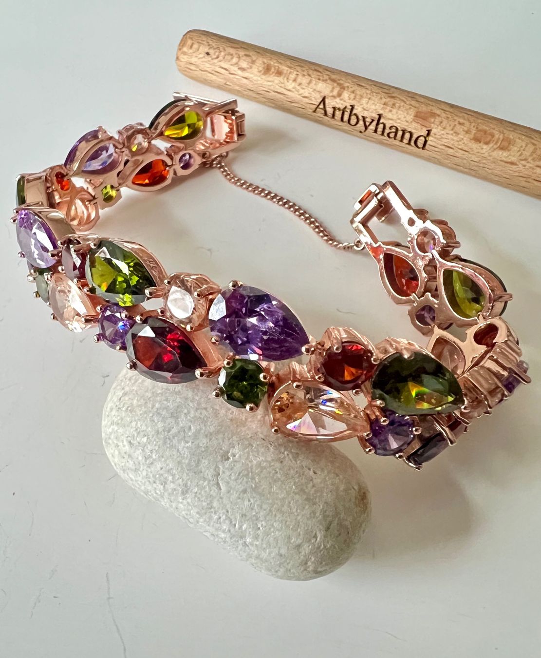 Bracelets: Glamour Armband - Roségolden Multicolor - Abend & Anlass – Neuf (Voir description) à Ruswil par artbyhand 5