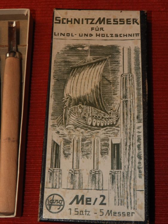 SCHNITZ MESSER FÜR LINOL ODER HOLZSCHNITT, FEHLT 1 ARTIKEL (Gebraucht ...