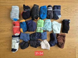 Kindersocken Set verschiedene Farben Grösse 31-34