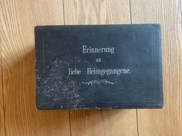 Antike Erinnerungsbox "Liebe Heimgegangene", Rarität!