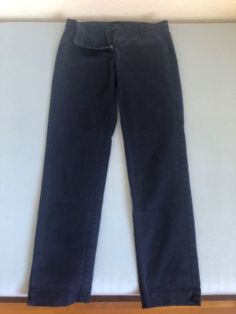 SISLEY CHINO, GR. 34, BLAU, 7/8,  SPORTLICH, CASUAL, SOMMER