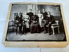 Basel Familienporträt ca 1910 Alte Fotografie Bâle Rembrandt