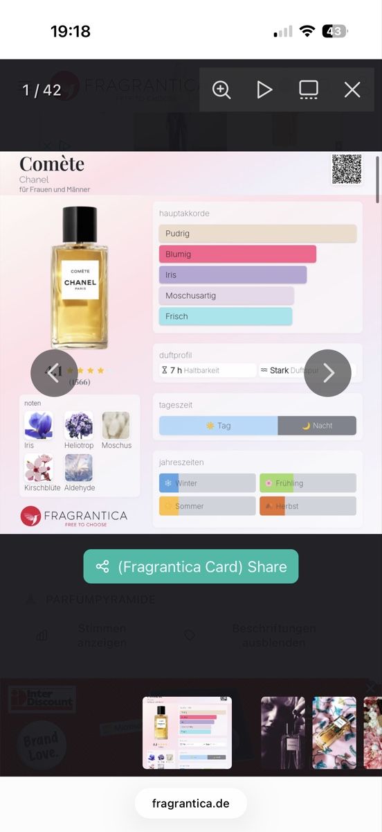 Chanel Profumi & Eau de Toilette: Chanel Comète – 2 ml – Usato da Sursee venduto da nri_sbv9 2